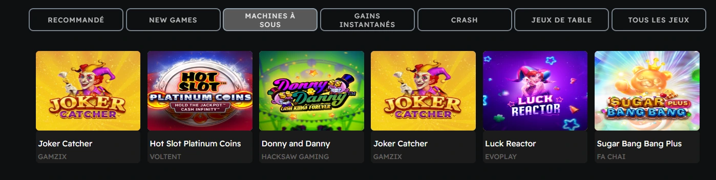 betzino casino machines a sous